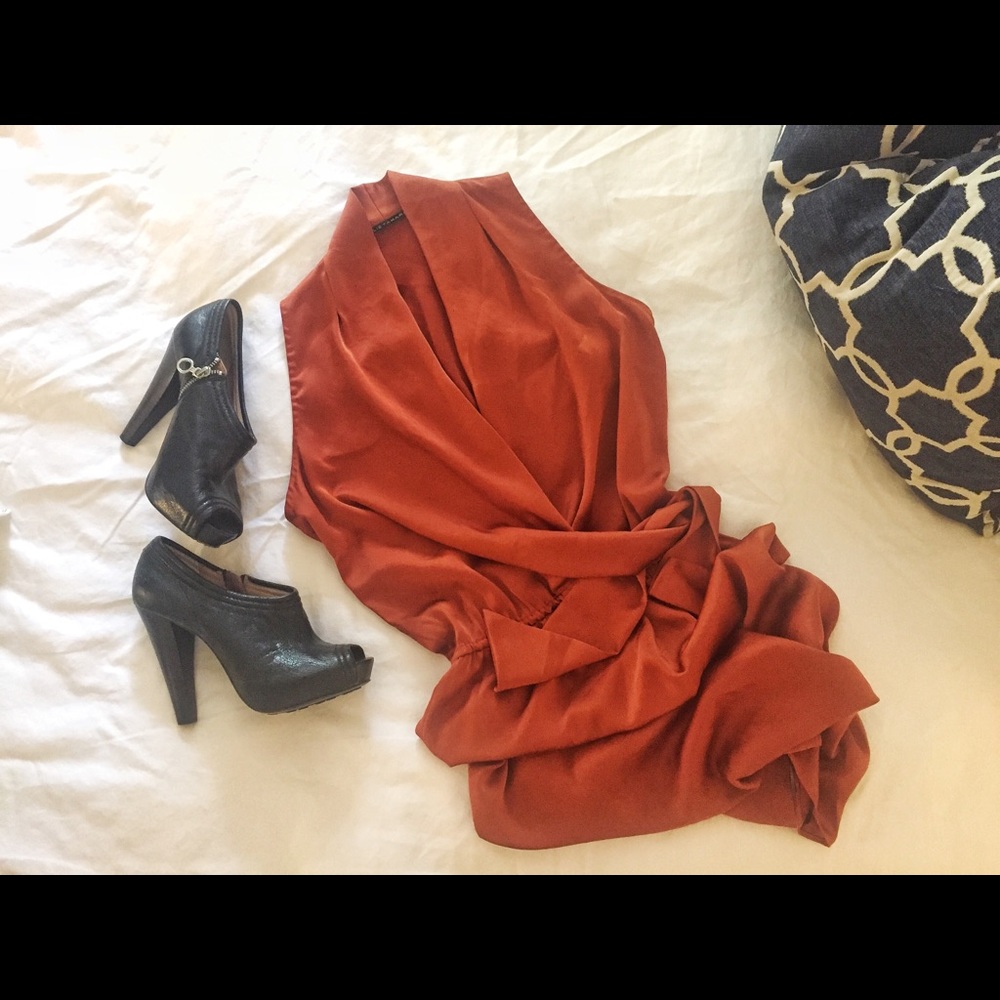 Elie Tahari Silk Sleeveless Dress Size 2